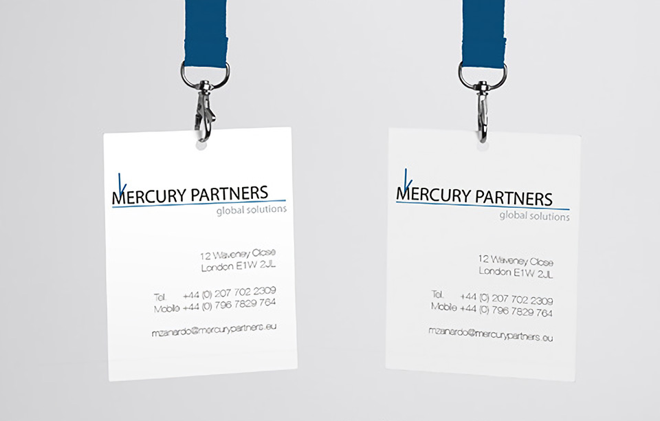 Mercury Partners name badges